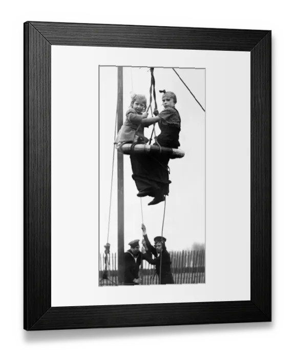 Framed Print : At Hoylake Home Guard garden fete one of the popular side shoes was a trip
