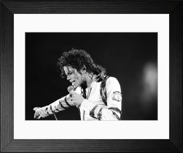 Framed Print : Michael Jackson, Bad Tour 1988, concert at Aintree Racecourse, Aintree, Merseyside Framed Print : Michael Jackson, Bad Tour 1988, concert at Aintree Racecourse, Aintree, Merseyside