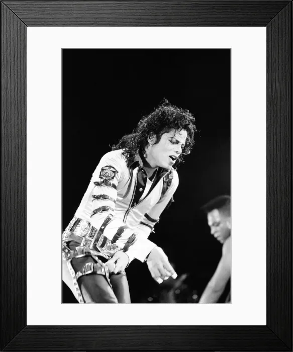 Framed Print : Michael Jackson, Bad Tour 1988, concert at Aintree Racecourse, Aintree, Merseyside Framed Print : Michael Jackson, Bad Tour 1988, concert at Aintree Racecourse, Aintree, Merseyside