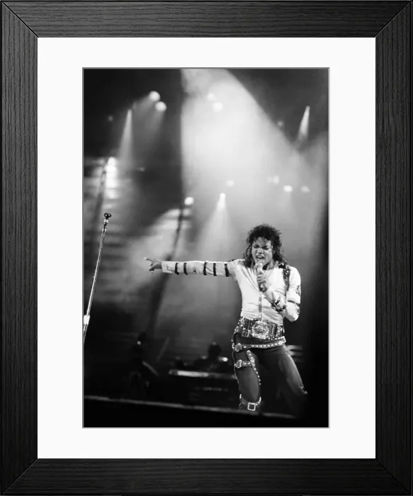 Framed Print : Michael Jackson, Bad Tour 1988, concert at Aintree Racecourse, Aintree, Merseyside Framed Print : Michael Jackson, Bad Tour 1988, concert at Aintree Racecourse, Aintree, Merseyside