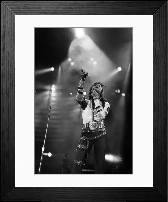 Framed Print : Michael Jackson, Bad Tour 1988, concert at Aintree Racecourse, Aintree, Merseyside Framed Print : Michael Jackson, Bad Tour 1988, concert at Aintree Racecourse, Aintree, Merseyside