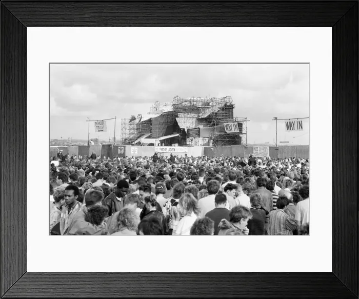 Framed Print : Michael Jackson, Bad Tour 1988, concert at Aintree Racecourse, Aintree, Merseyside Framed Print : Michael Jackson, Bad Tour 1988, concert at Aintree Racecourse, Aintree, Merseyside
