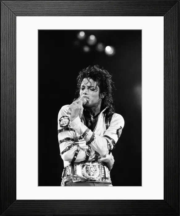 Framed Print : Michael Jackson, Bad Tour 1988, concert at Aintree Racecourse, Aintree, Merseyside Framed Print : Michael Jackson, Bad Tour 1988, concert at Aintree Racecourse, Aintree, Merseyside