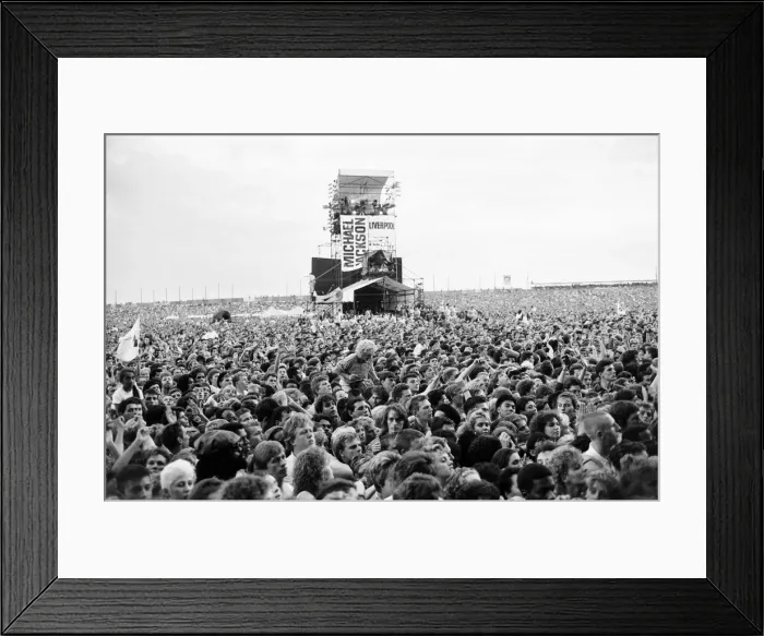Framed Print : Michael Jackson, Bad Tour 1988, concert at Aintree Racecourse, Aintree, Merseyside Framed Print : Michael Jackson, Bad Tour 1988, concert at Aintree Racecourse, Aintree, Merseyside