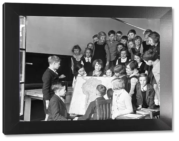 Pupils at the newly opened Latchmere Road School, Kingston Upon Thames seen here having a