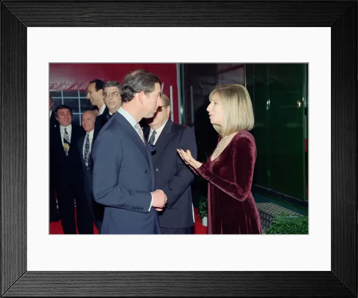 Framed Print : Prince Charles attends a show starring Barbra Streisand. 20th April 1994