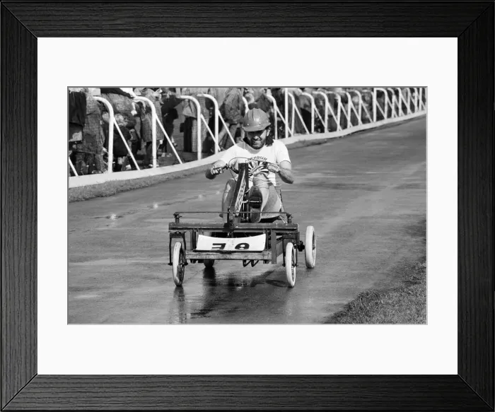 Framed Print : Pedal Go Kart Grand Prix, Ascot, England, August 1980