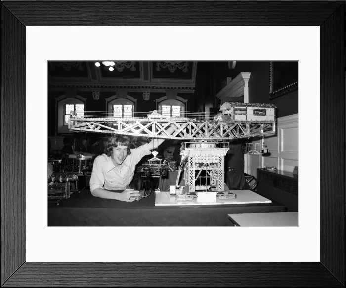 Framed Print : Meccano Exhibition, Henley-on-Thames, Oxfordshire, August 1980 Framed Print : Meccano Exhibition, Henley-on-Thames, Oxfordshire, August 1980