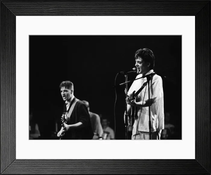 Framed Print : A performance at Liver Aid, Liverpool Empire Theatre. 20th September 1985 Framed Print : A performance at Liver Aid, Liverpool Empire Theatre. 20th September 1985