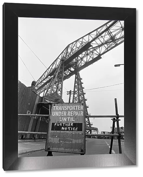 The Tees Transporter Bridge, spanning the river Tees, Middlesbrough, England