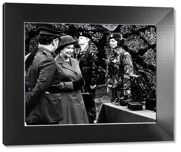 Queen Elizabeth II meets the Signal Corps. The Queen is on her June 1977 Silver