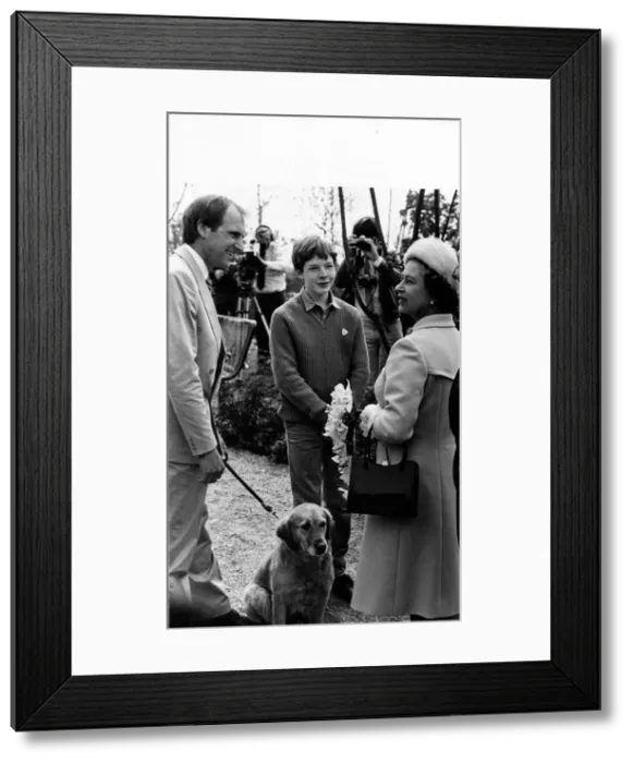 Framed Print : Queen Elizabeth II in Liverpool, 2nd May 1984. On the day she visited International Framed Print : Queen Elizabeth II in Liverpool, 2nd May 1984. On the day she visited International