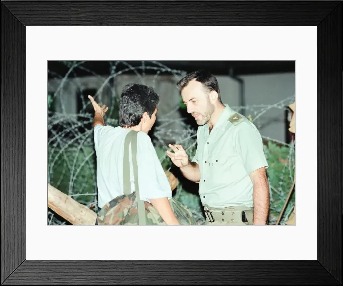 Framed Print : Sally Becker, British Aid Worker pictured August 1993. Returns to Mostar Framed Print : Sally Becker, British Aid Worker pictured August 1993. Returns to Mostar