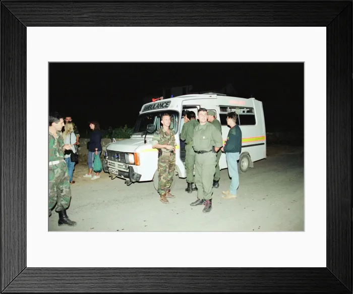 Framed Print : Sally Becker, British Aid Worker pictured August 1993. Returns to Mostar Framed Print : Sally Becker, British Aid Worker pictured August 1993. Returns to Mostar