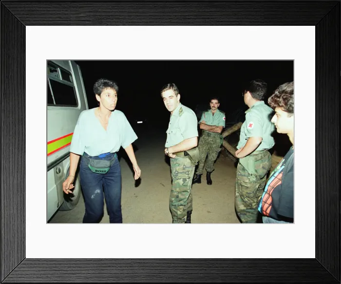 Framed Print : Sally Becker, British Aid Worker pictured August 1993. Returns to Mostar Framed Print : Sally Becker, British Aid Worker pictured August 1993. Returns to Mostar