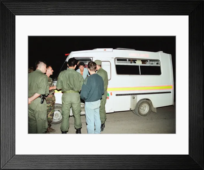 Framed Print : Sally Becker, British Aid Worker pictured August 1993. Returns to Mostar Framed Print : Sally Becker, British Aid Worker pictured August 1993. Returns to Mostar