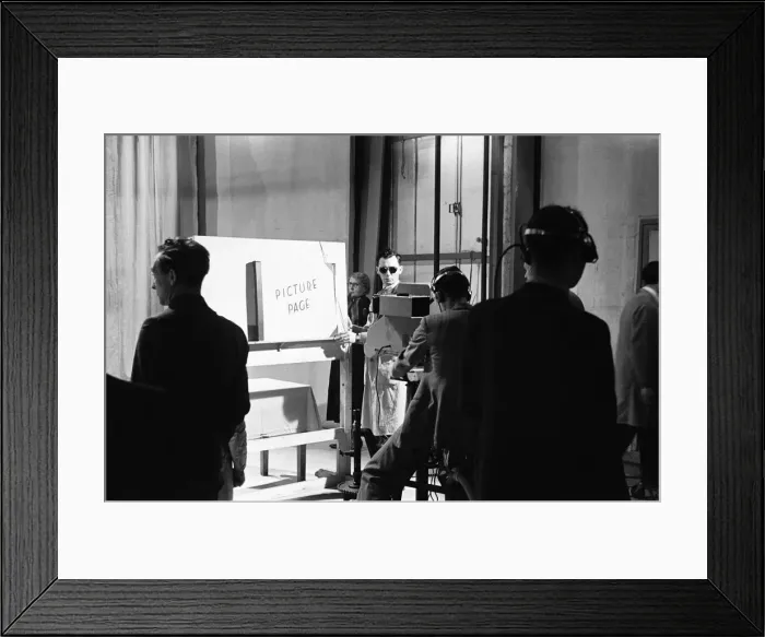 Framed Print : Picture Page television magazine programme seen here being broadcast from the BBC studios Framed Print : Picture Page television magazine programme seen here being broadcast from the BBC studios