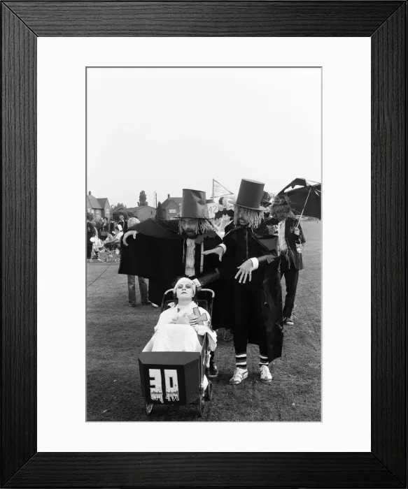 Framed Print : Sponsored Pram Race, Theale, West Berkshire, England, October 1980 Framed Print : Sponsored Pram Race, Theale, West Berkshire, England, October 1980