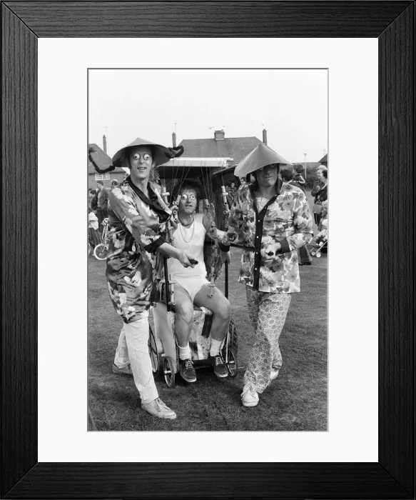 Framed Print : Sponsored Pram Race, Theale, West Berkshire, England, October 1980 Framed Print : Sponsored Pram Race, Theale, West Berkshire, England, October 1980
