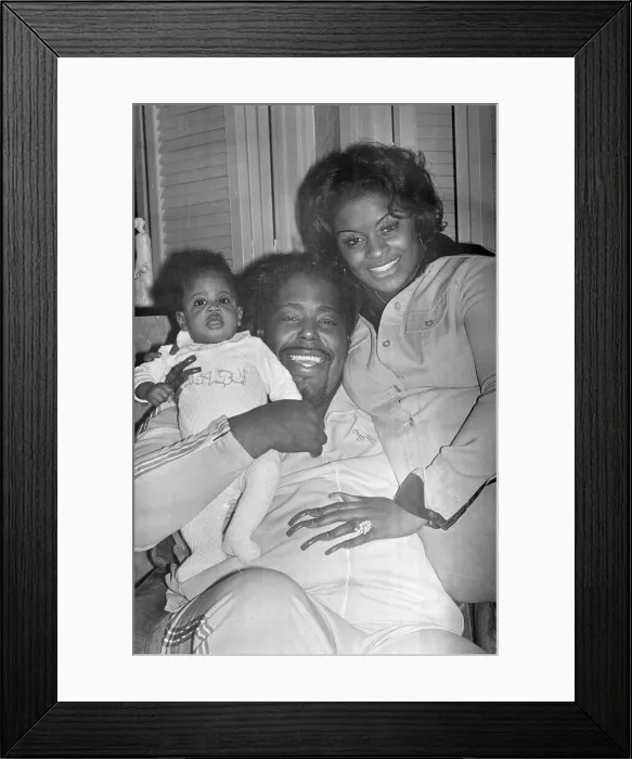 Framed Print : Barry White (singer) has arrived in London for a series of six concerts with his wife Framed Print : Barry White (singer) has arrived in London for a series of six concerts with his wife
