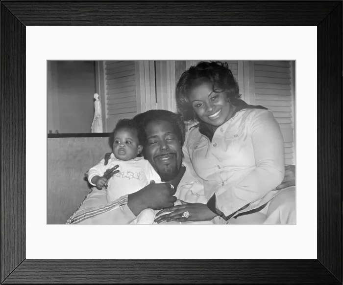 Framed Print : Barry White (singer) has arrived in London for a series of six concerts with his wife Framed Print : Barry White (singer) has arrived in London for a series of six concerts with his wife