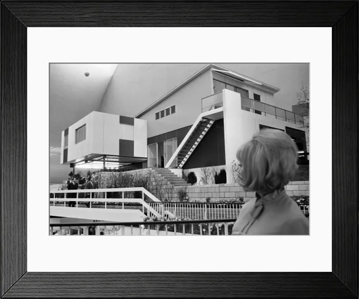 Framed Print : Show Home, the Aluminium house of the future, 2nd March 1964 Framed Print : Show Home, the Aluminium house of the future, 2nd March 1964