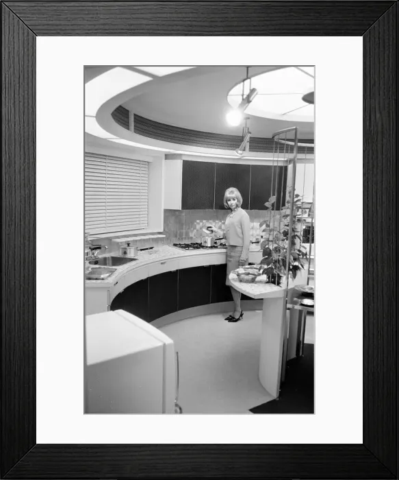 Framed Print : Show Home, the Aluminium house of the future, 2nd March 1964 Framed Print : Show Home, the Aluminium house of the future, 2nd March 1964