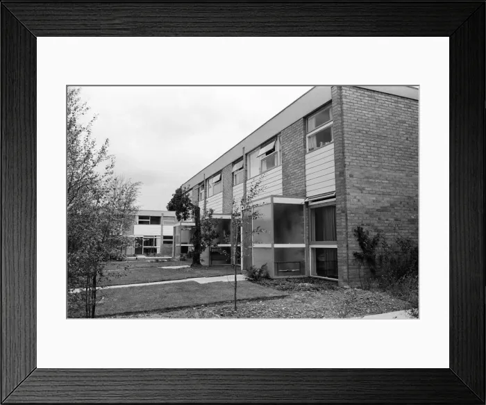 Framed Print : New build housing, prize winning house design. 17th April 1961
