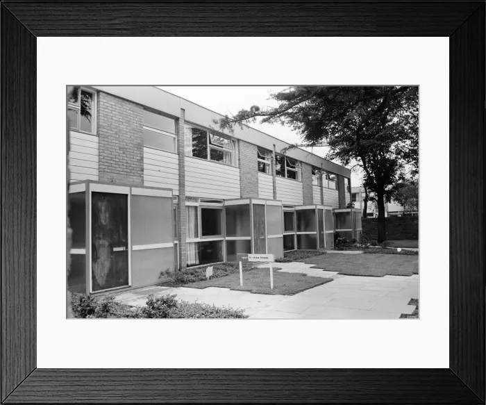 Framed Print : New build housing, prize winning house design. 17th April 1961 Framed Print : New build housing, prize winning house design. 17th April 1961