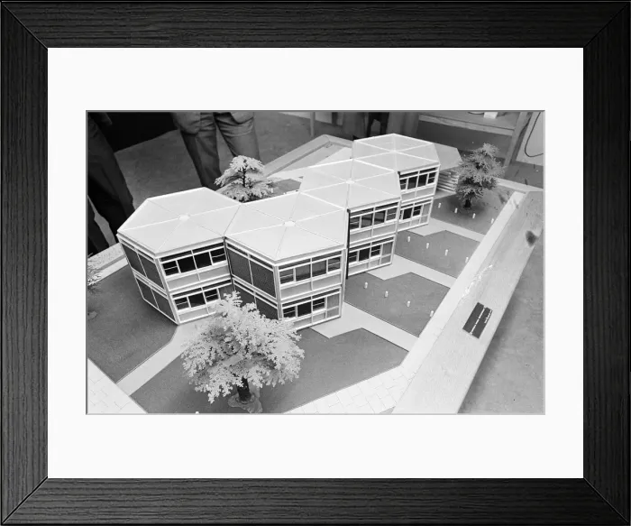 Framed Print : Architects model of The Formula House, Warwick, 24th February 1964