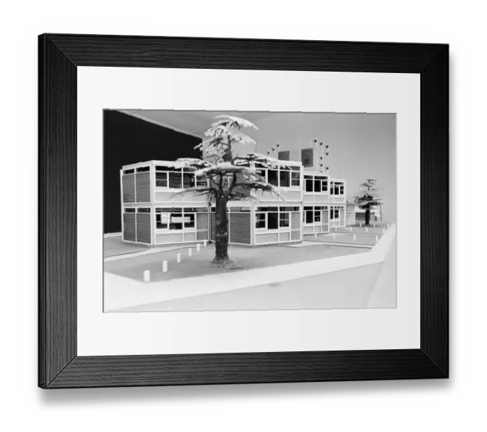 Framed Print : Architects model of The Formula House, Warwick, 24th February 1964
