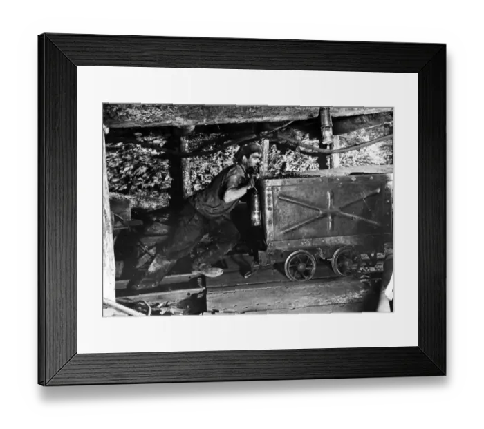 Framed Print : From the face to the main haulage, some as long as half a mile