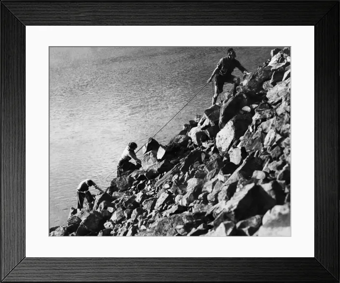 Framed Print : The famous Wastwater Screes, hitherto regarded as unscalable Framed Print : The famous Wastwater Screes, hitherto regarded as unscalable
