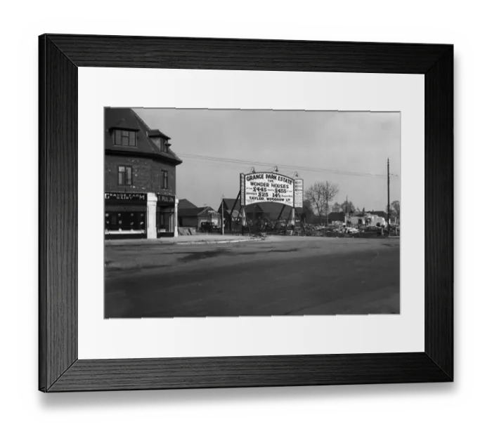 Framed Print : Hayes, Grange Farm Estate, advert for new houses 18 March 1932
