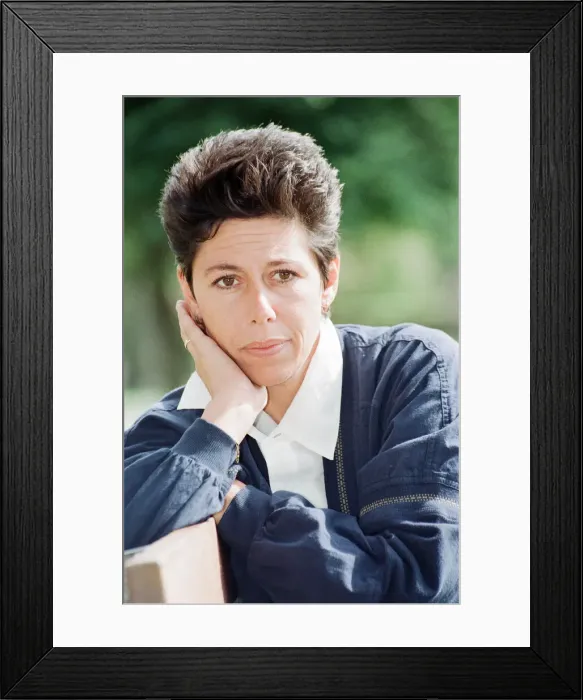 Framed Print : Sally Becker, British Aid Worker and Heroine, pictured 10th September 1993