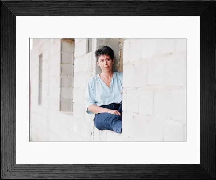 Framed Print : Sally Becker, British Aid Worker pictured August 1993. Returns to Mostar Framed Print : Sally Becker, British Aid Worker pictured August 1993. Returns to Mostar