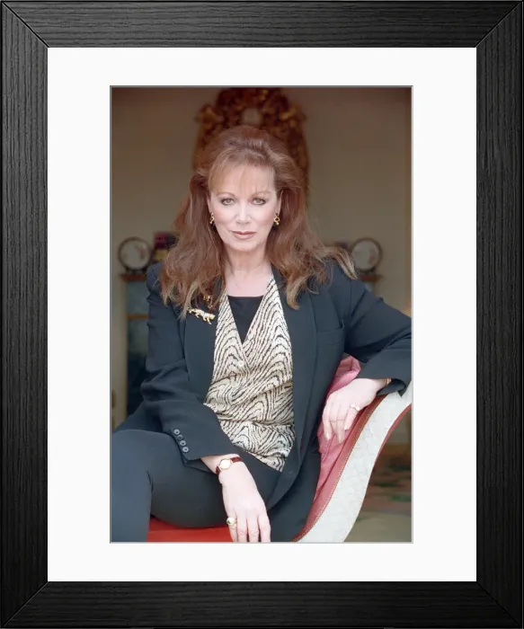Framed Print : Jackie Collins. (Pictured in London) Author