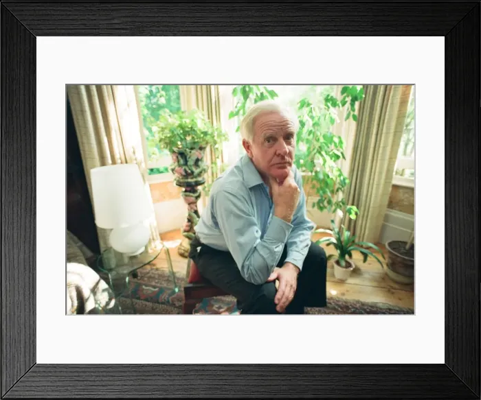 Framed Print : John Le Carre at home in Hampstead. 6th July 1993