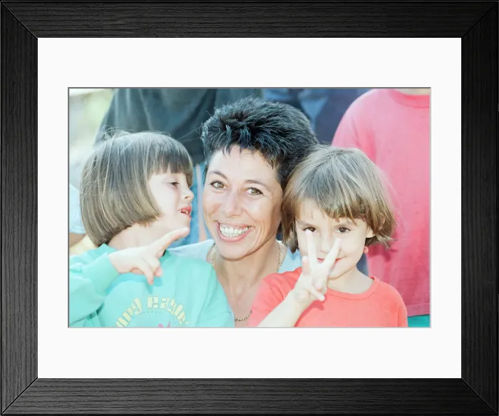 Framed Print : Sally Becker, British Aid Worker pictured August 1993. Returns to Mostar Framed Print : Sally Becker, British Aid Worker pictured August 1993. Returns to Mostar