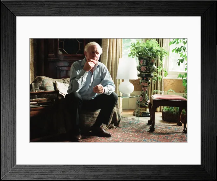 Framed Print : John Le Carre at home in Hampstead. 6th July 1993 Framed Print : John Le Carre at home in Hampstead. 6th July 1993