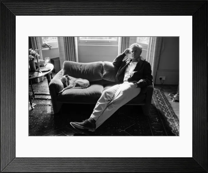 Framed Print : Writer David Cornwall (John Le Carre) at his home Hampstead, north London Framed Print : Writer David Cornwall (John Le Carre) at his home Hampstead, north London