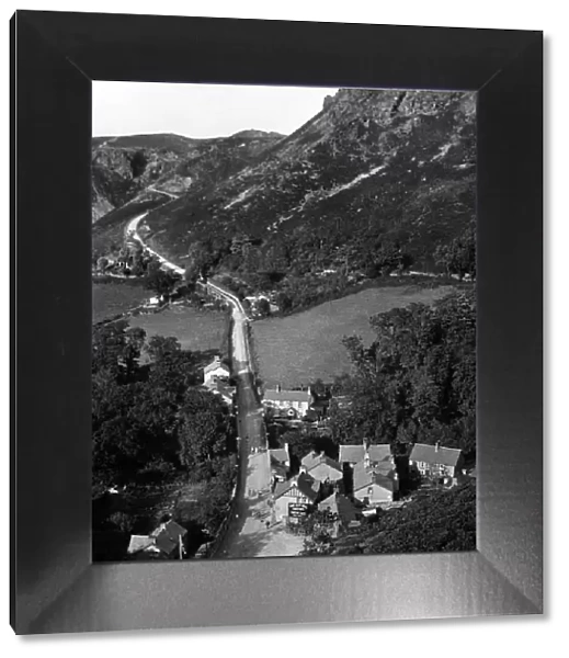 Looking down on Dwygyfylchi, nestling on the foot of the Sychnant Pass. 28th April 1933