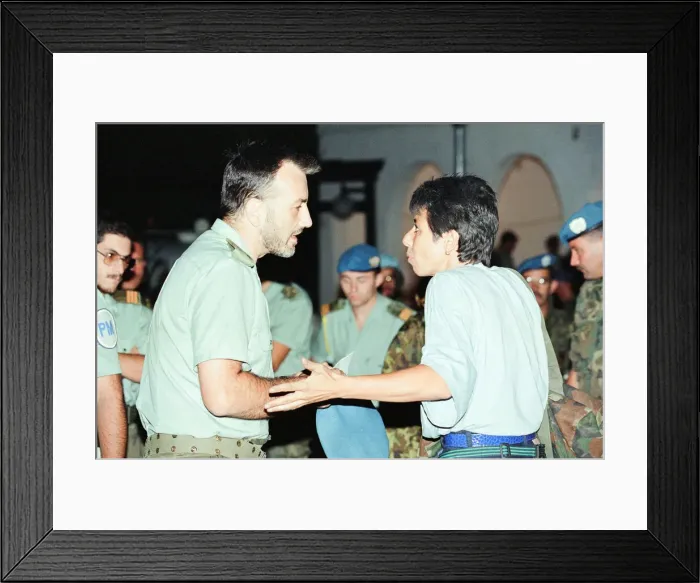 Framed Print : Sally Becker, British Aid Worker pictured August 1993. Returns to Mostar
