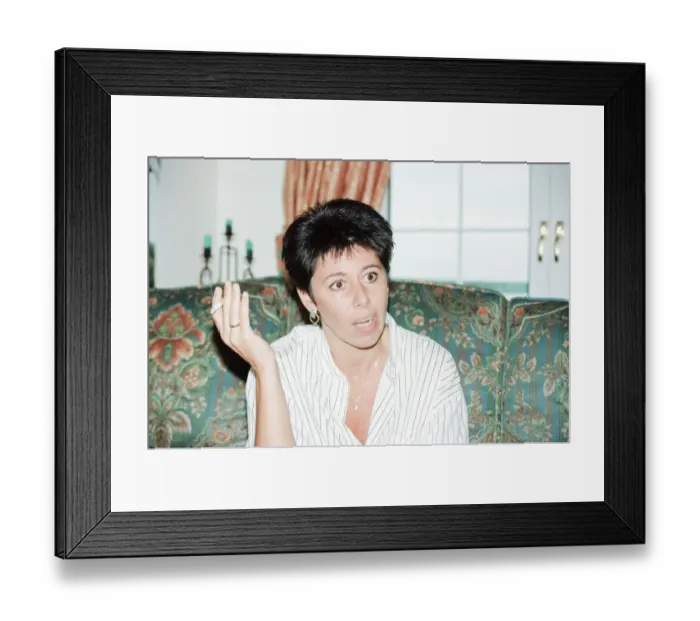 Framed Print : Sally Becker, British Aid Worker and Heroine, pictured at home in Hove, Sussex