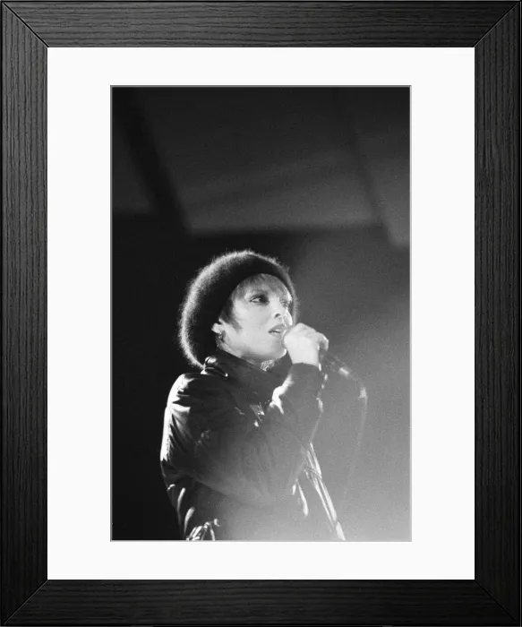 Framed Print : Pat Benatar, singer, pictured in concert at The Hexagon, Reading, October 1980 Framed Print : Pat Benatar, singer, pictured in concert at The Hexagon, Reading, October 1980