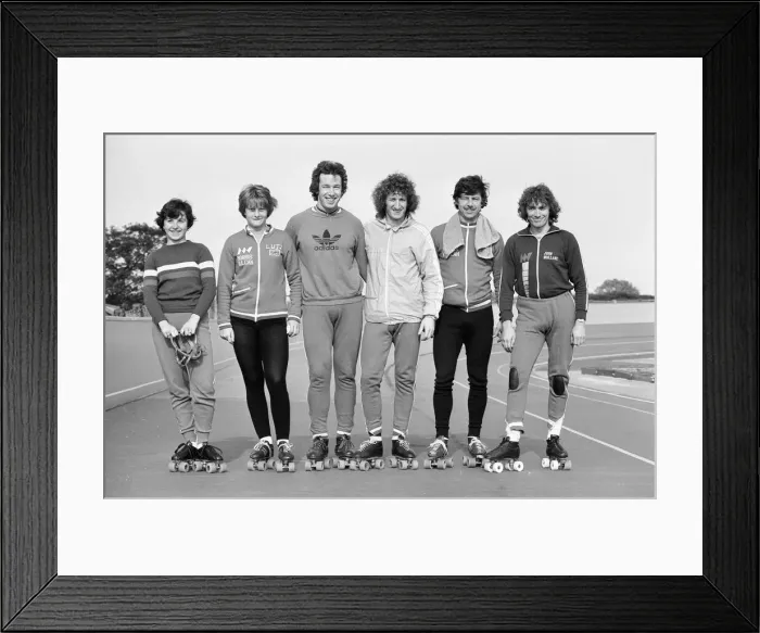 Framed Print : Speed Skating, Reading, Berkshire, England, October 1980