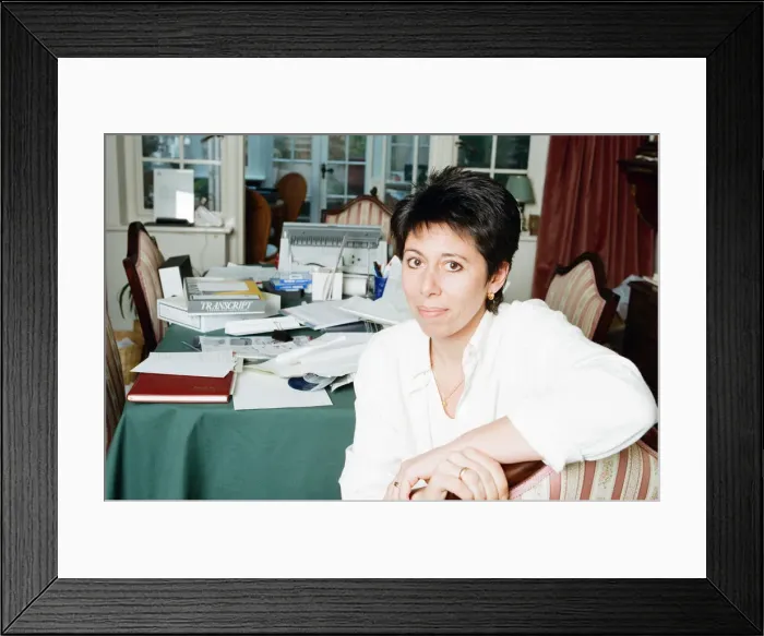 Framed Print : Sally Becker, British Aid Worker and Heroine, pictured at home in Hove, Sussex