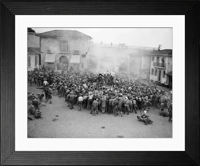 Framed Print : Filming of King of the Damned, directed by Walter Forde Framed Print : Filming of King of the Damned, directed by Walter Forde