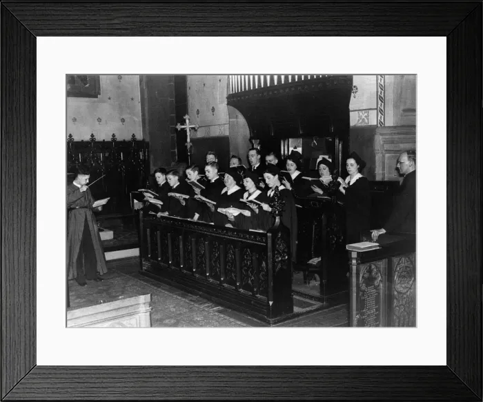 Framed Print : St Stephens Church Choir, Oldham, Greater Manchester, 8th January 1939 Framed Print : St Stephens Church Choir, Oldham, Greater Manchester, 8th January 1939