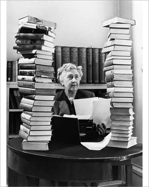 Agatha Christie famous author of crime novels at her home in Winterbrook House